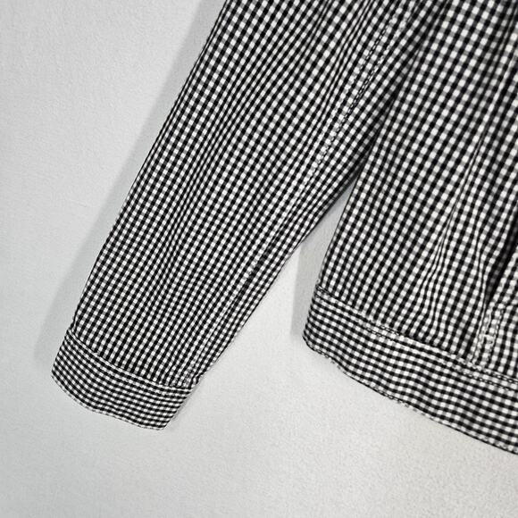 NEW Talbots Gingham Jacket Sz PM Black White Button Front Pockets Classic - Picture 4 of 14